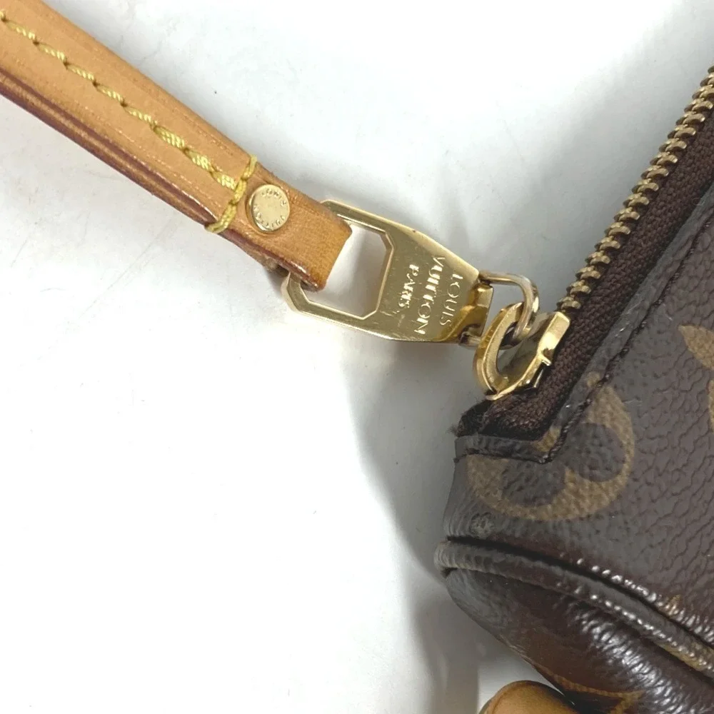 LOUIS VUITTON Brown Monogram Canvas Pochette Shoulder Bag